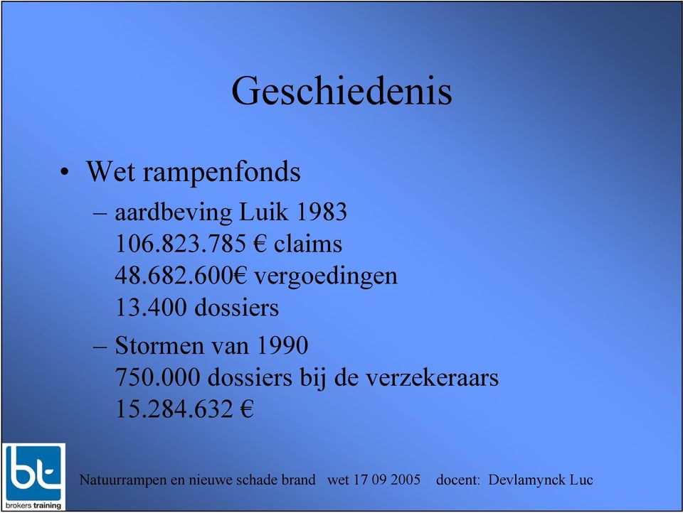 600 vergoedingen 13.