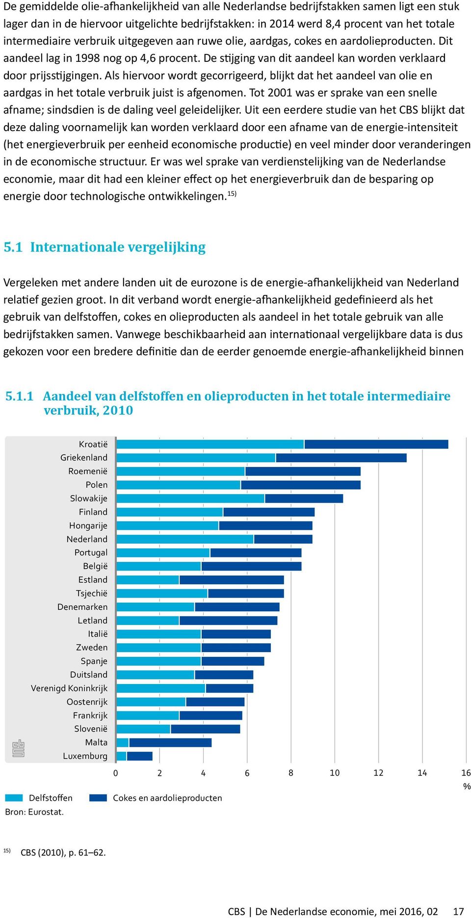 Als hiervoor wordt gecorrigeerd, blijkt dat het aandeel van olie en aardgas in het totale verbruik juist is afgenomen.