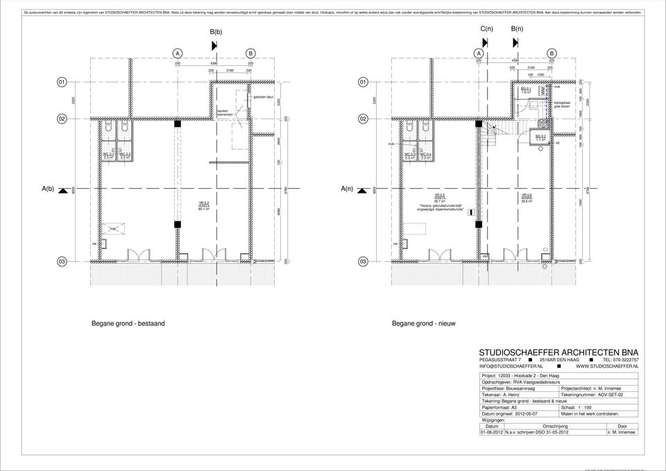 STUDIOSCHEFFER RCHITECTEN N. an deze toestemming kunnen voorwaarden worden verbonden. (b) C(n) (n) (b) mk WC 0.1 2.3 m² trap WC 0.2 2.3 m² 220 4390 220 VR 0.3 HOREC 80.