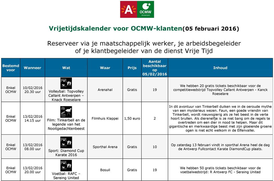 30 uur Volleybal: Topvolley Callant Antwerpen Knack Roeselare Arenahal Gratis 19 We hebben 20 gratis tickets beschikbaar voor de competitiewedstrijd Topvolley Callant Antwerpen - Kanck Roeselare