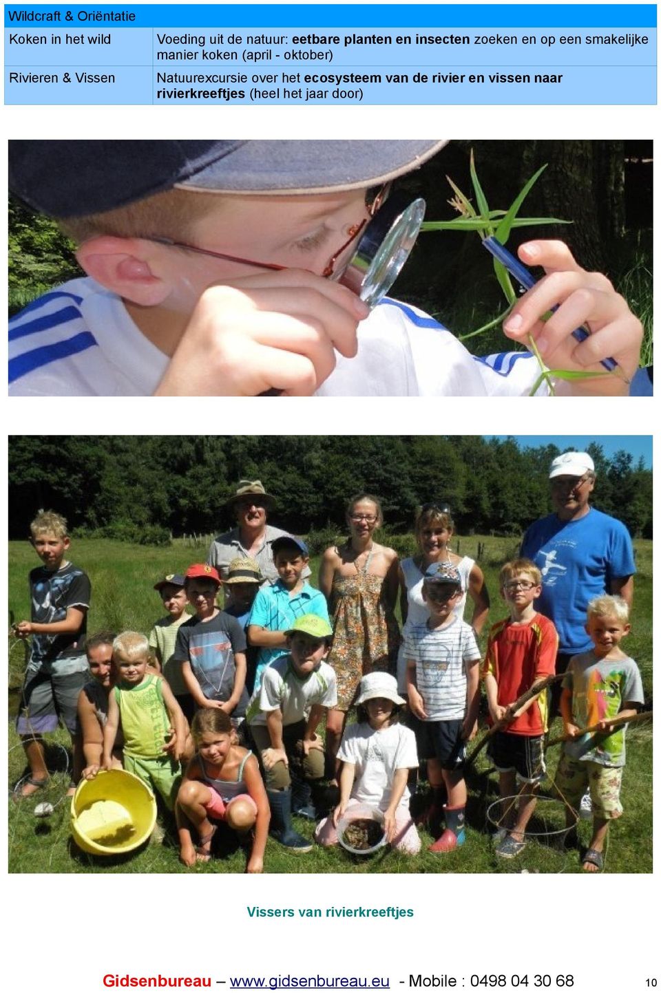 oktober) Rivieren & Vissen Natuurexcursie over het ecosysteem van de