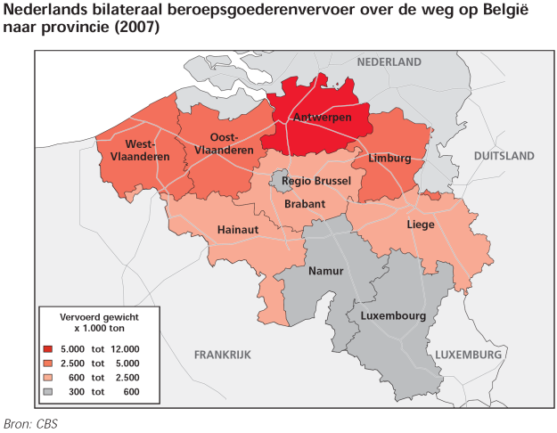 bilavervoer Nordrhein Westfalen 25% totale NL bila Afstand 217 km Antwerpen 11%