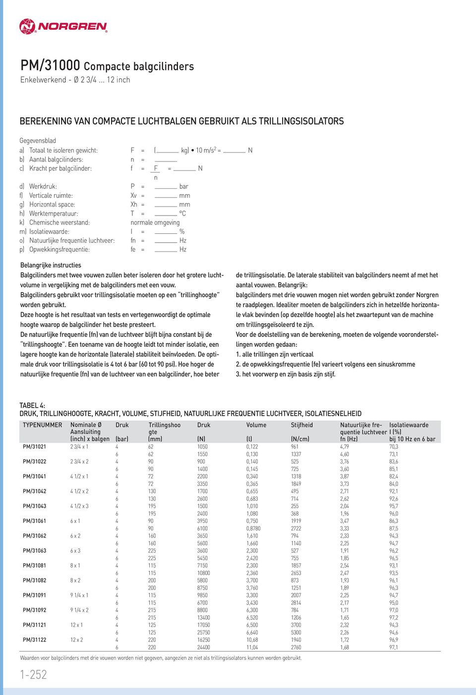 = N n d) Werkdruk: P = bar f) Verticale ruimte: v = mm g) Horizontal space: h = mm h) Werktemperatuur: T = C k) Chemische weerstand: normale omgeving m) Isolatiewaarde: I = % o) Natuurlijke