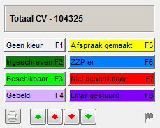 Dit is mogelijk door op de kleur te klikken of met de functietoetsen F2 t/m F8. De aangebrachte kleuren kunt u wissen met F1.