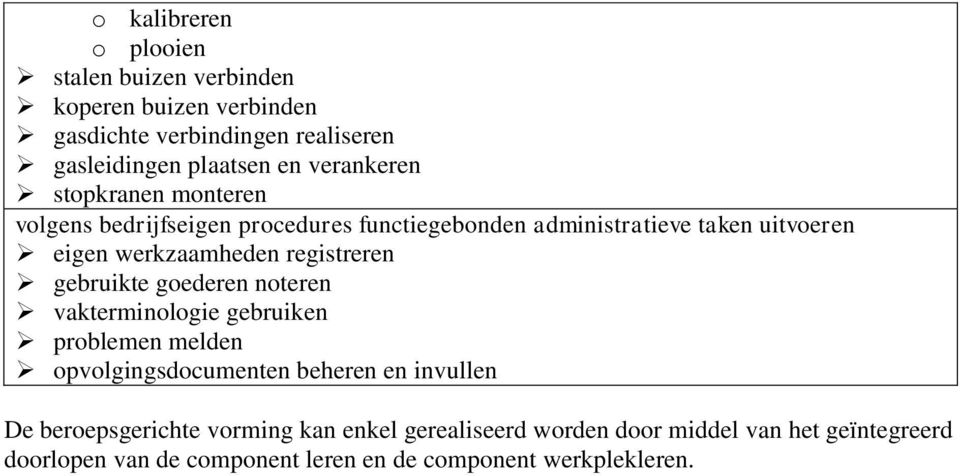 registreren gebruikte goederen noteren vakterminologie gebruiken problemen melden opvolgingsdocumenten beheren en invullen De