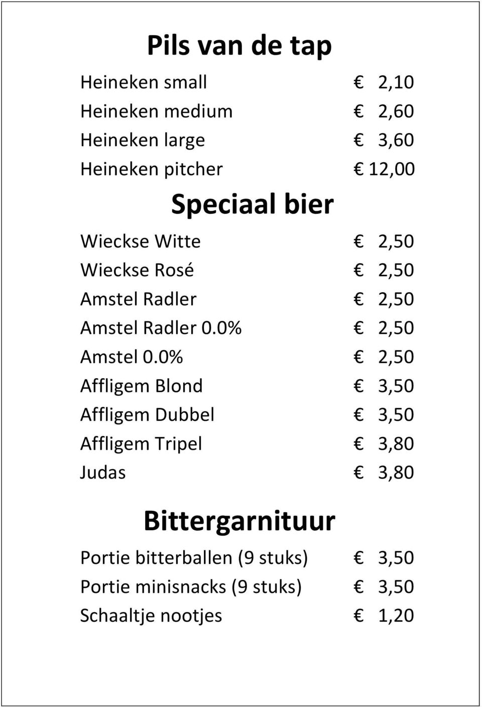 0% 2,50 Amstel 0.