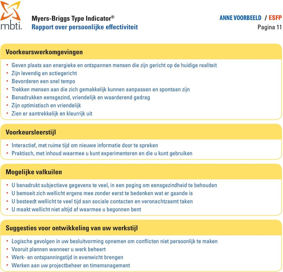 Voorkeursleerstijl Interactief, met ruime tijd om nieuwe informatie door te spreken Praktisch, met inhoud waarmee u kunt experimenteren en die u kunt gebruiken Mogelijke valkuilen U benadrukt