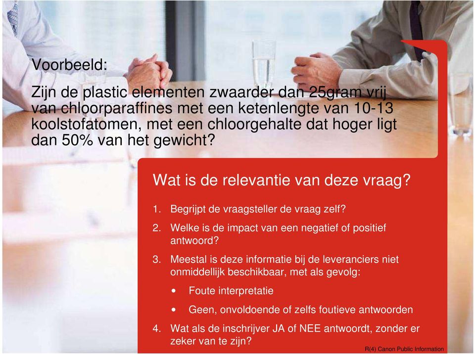 Welke is de impact van een negatief of positief antwoord? 3.