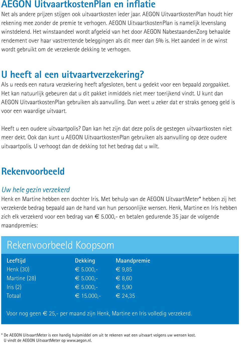 Het winstaandeel wordt afgeleid van het door AEGON NabestaandenZorg behaalde rendement over haar vastrentende beleggingen als dit meer dan 5% is.