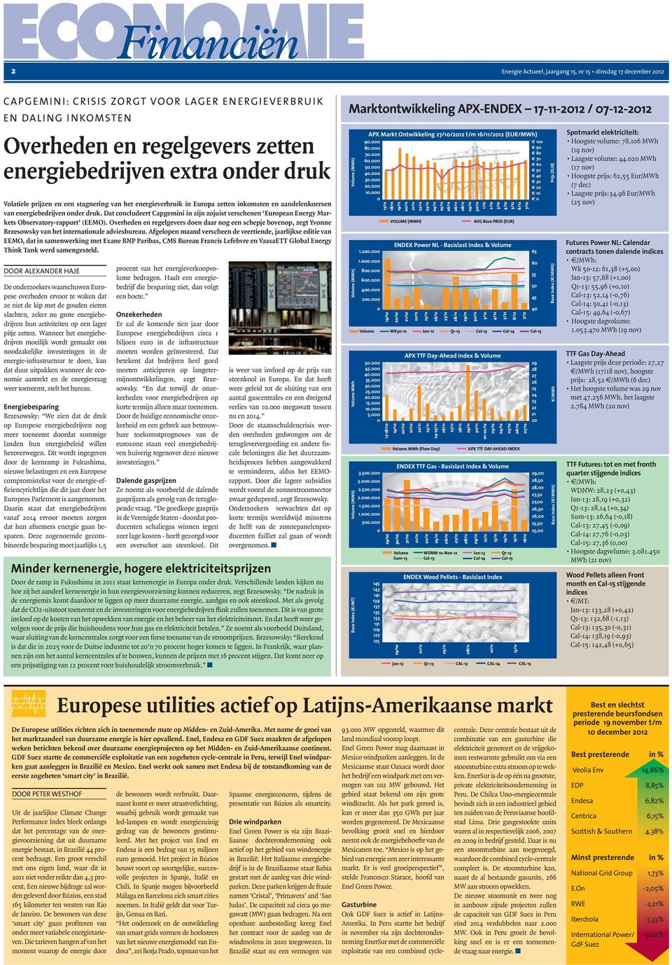 Dat concludeert Capgemini in zijn zojuist verschenen European Energy Markets Observatory-rapport (EEMO).