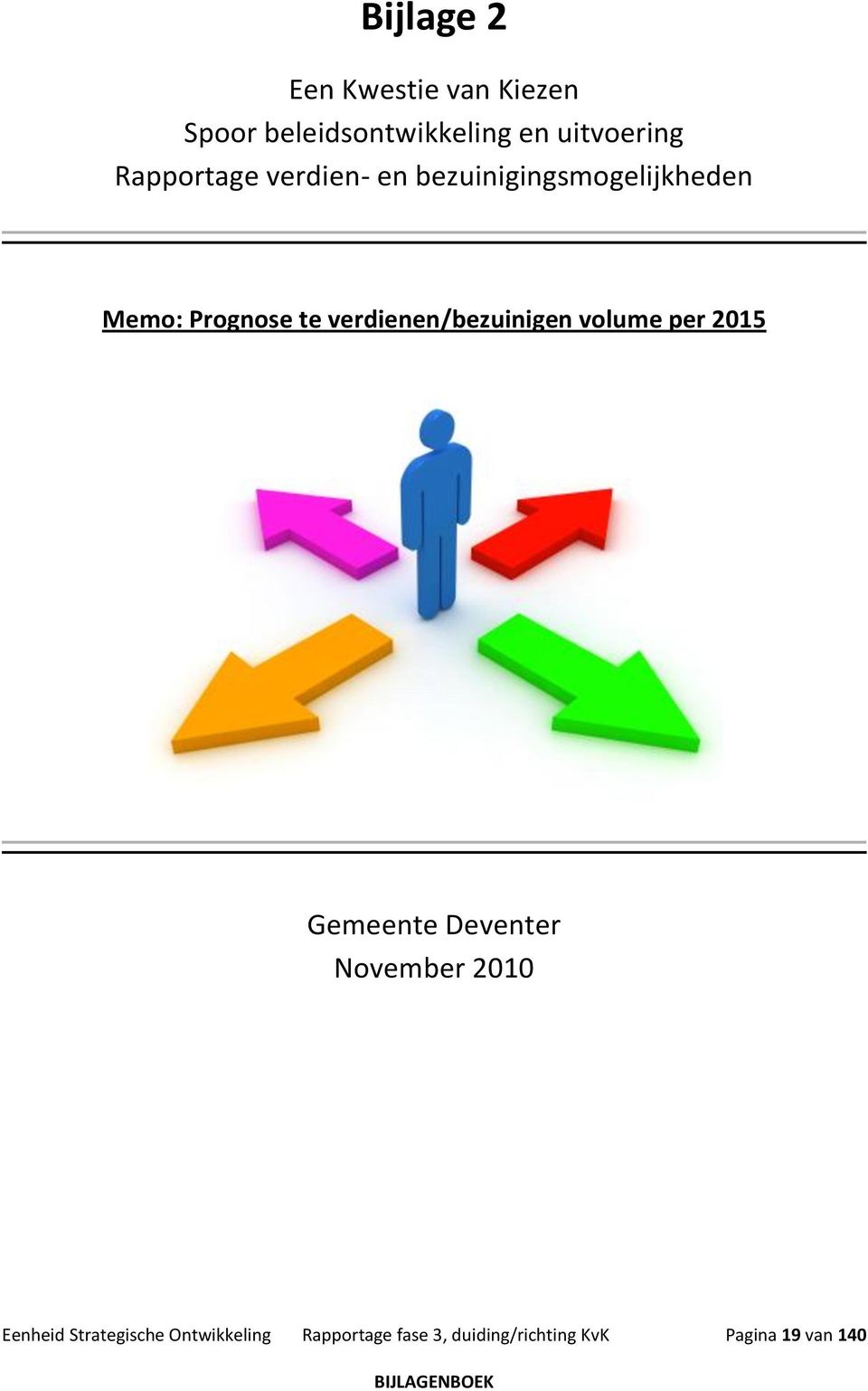 verdienen/bezuinigen volume per 2015 Gemeente Deventer November 2010