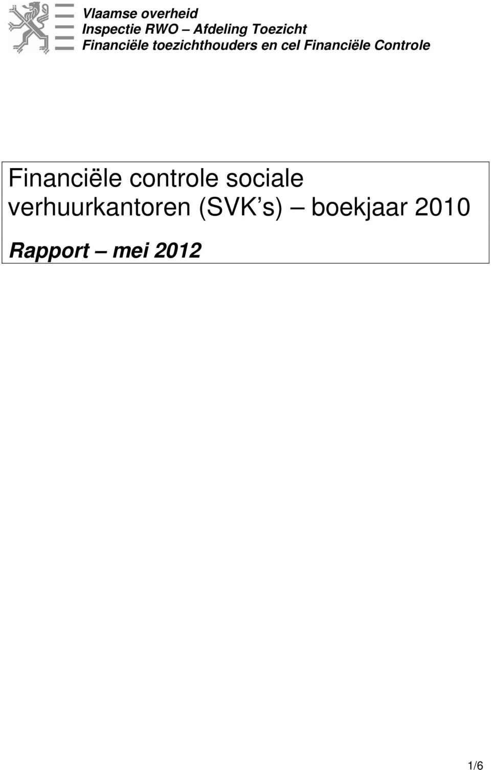 Financiële Controle Financiële controle sociale