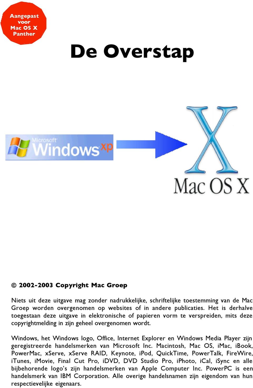 Windows, het Windows logo, Office, Internet Explorer en Windows Media Player zijn geregistreerde handelsmerken van Microsoft Inc.