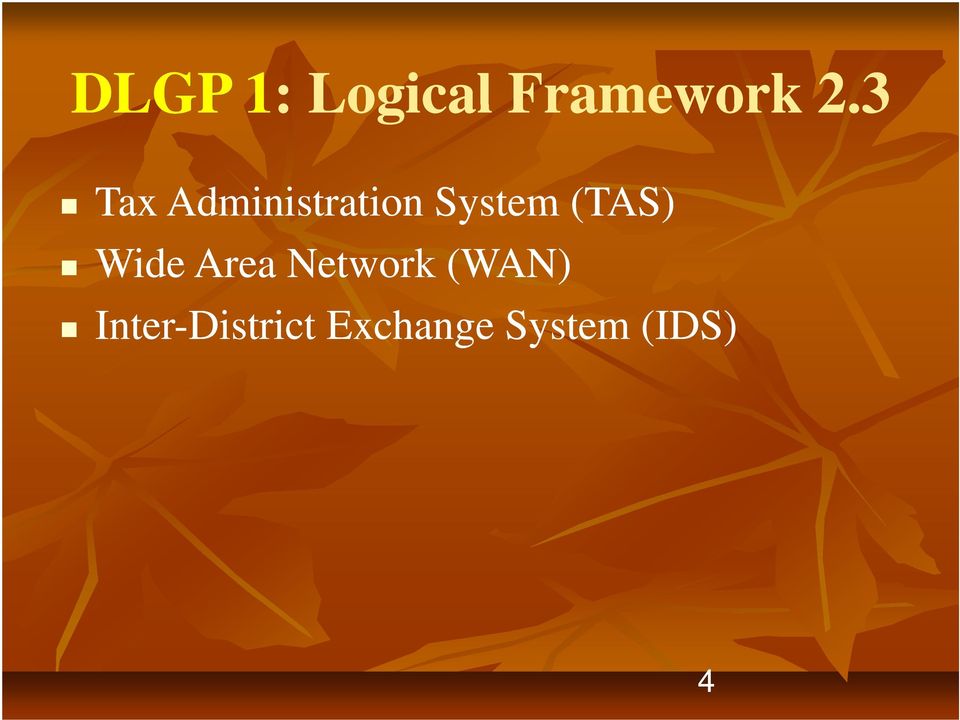 (TAS) Wide Area Network (WAN)