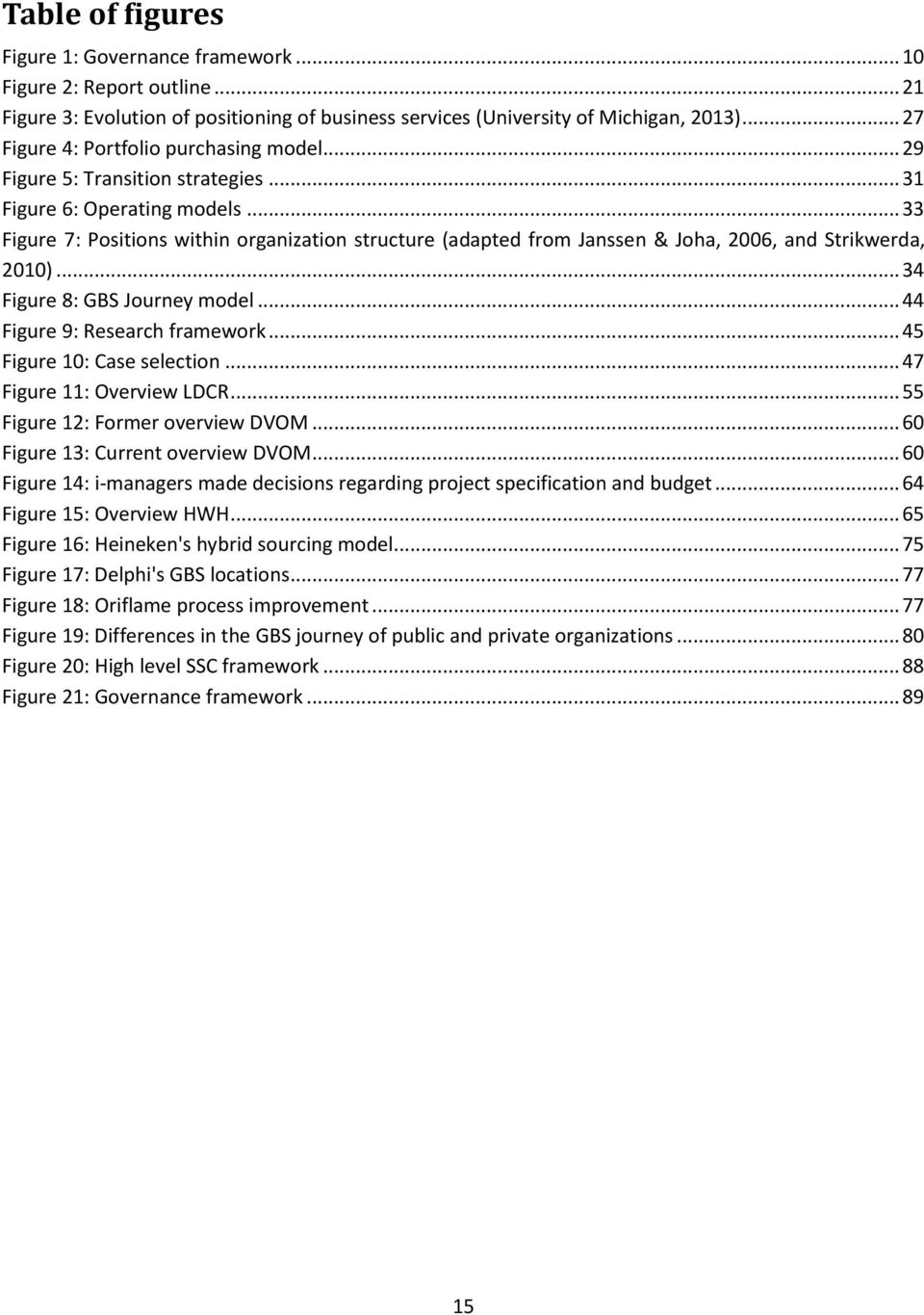 .. 33 Figure 7: Positions within organization structure (adapted from Janssen & Joha, 2006, and Strikwerda, 2010)... 34 Figure 8: GBS Journey model... 44 Figure 9: Research framework.