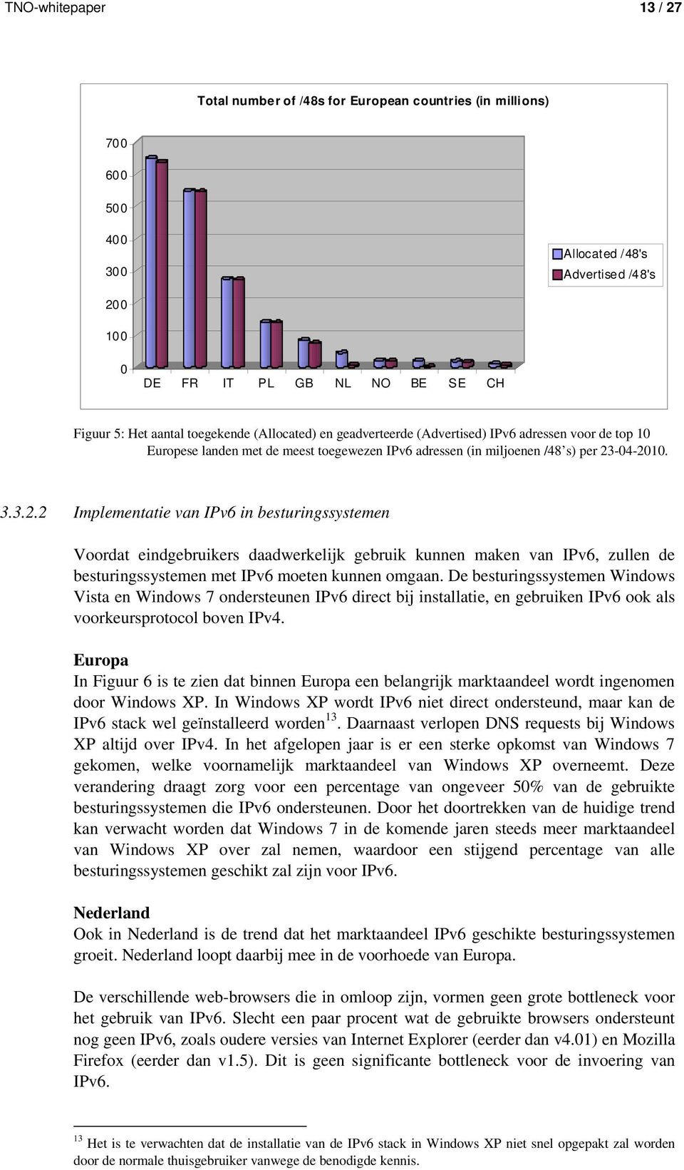 -04-2010. 3.3.2.2 Implementatie van IPv6 in besturingssystemen Voordat eindgebruikers daadwerkelijk gebruik kunnen maken van IPv6, zullen de besturingssystemen met IPv6 moeten kunnen omgaan.