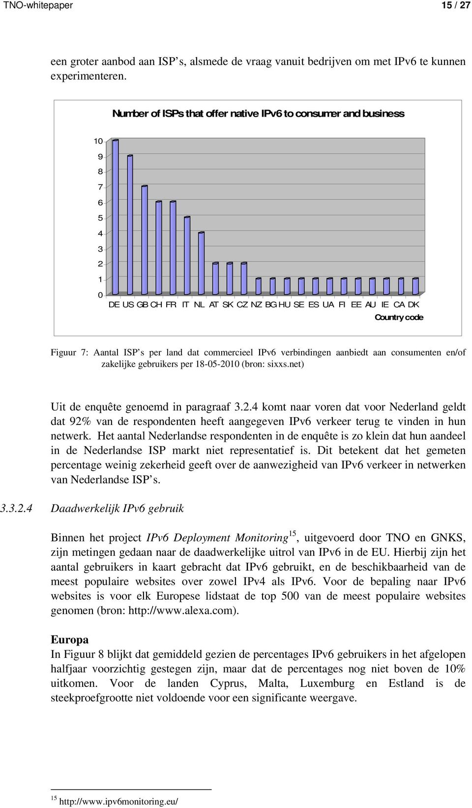 dat commercieel IPv6 verbindingen aanbiedt aan consumenten en/of zakelijke gebruikers per 18-05-20