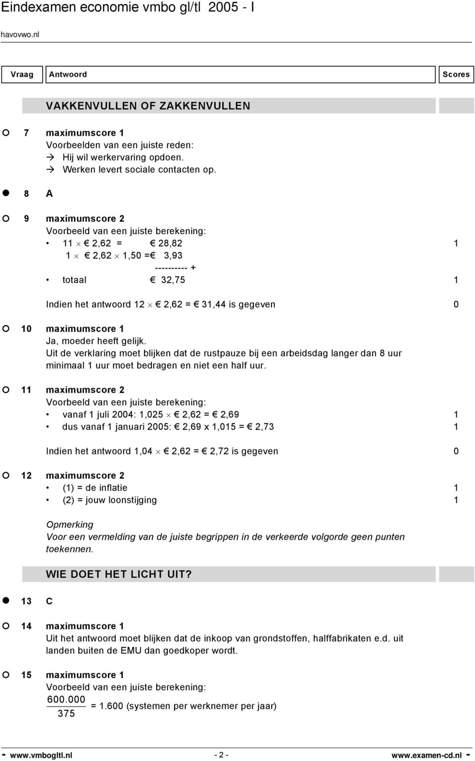 Uit de verklaring moet blijken dat de rustpauze bij een arbeidsdag langer dan 8 uur minimaal 1 uur moet bedragen en niet een half uur.