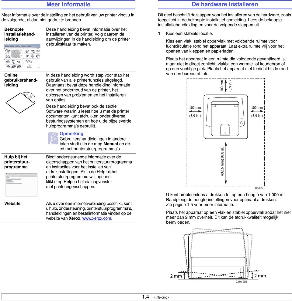 Volg daarom de aanwijzingen in de handleiding om de printer gebruiksklaar te maken.