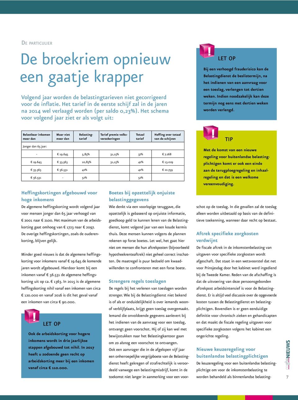 Het schema voor volgend jaar ziet er als volgt uit: Bij een verhoogd frauderisico kan de Belastingdienst de beslistermijn, na het indienen van een aanvraag voor een toeslag, verlengen tot dertien