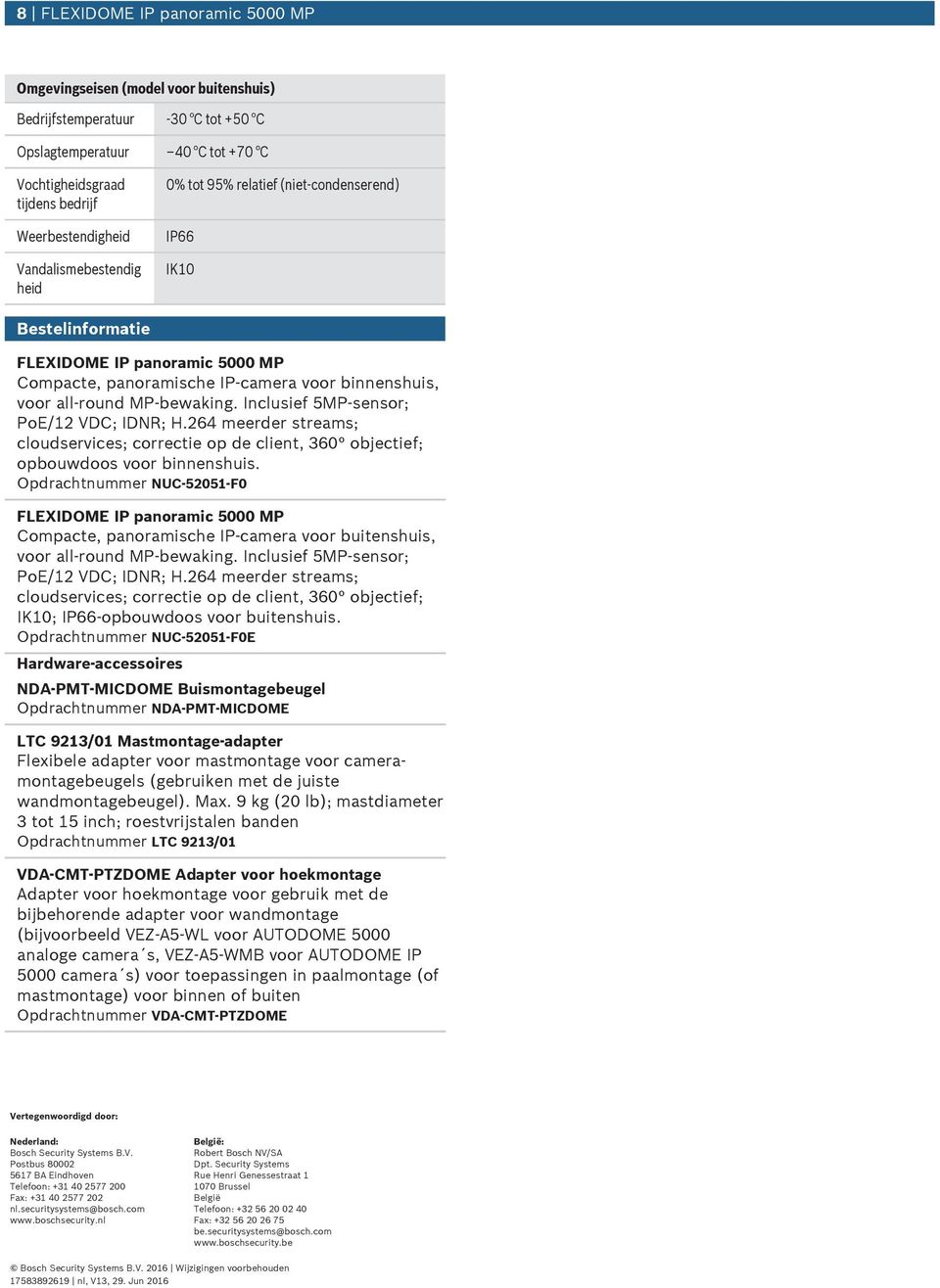 Inclsief 5MP-sensor; PoE/12 VDC; IDNR; H.264 meerder streams; clodservices; correctie op de client, 360 objectief; opbowdoos voor binnenshis.