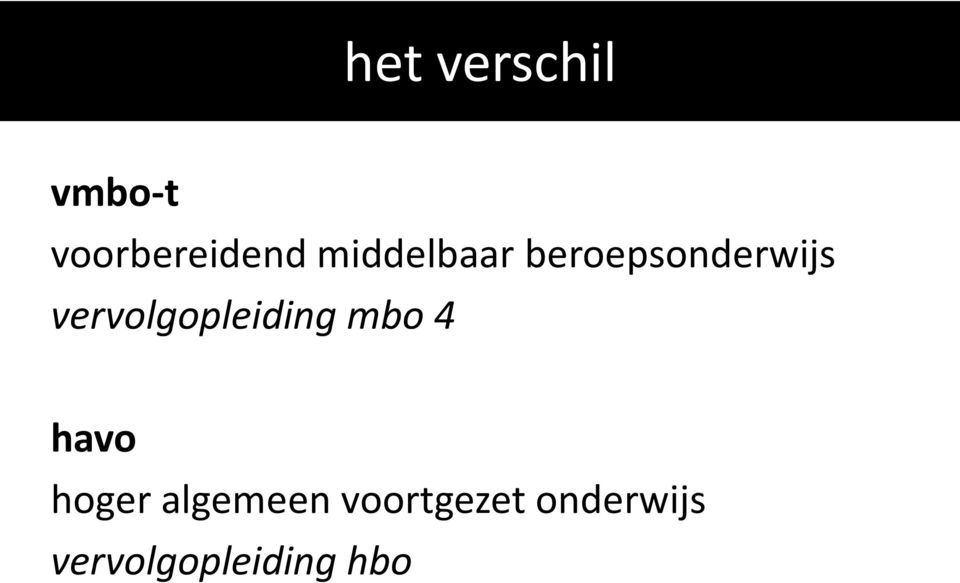 vervolgopleiding mbo 4 havo hoger