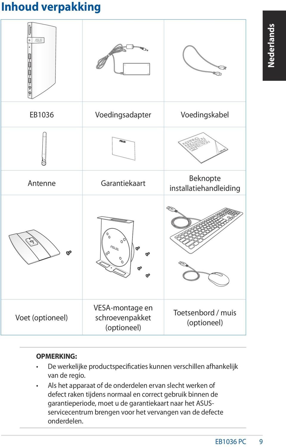 verschillen afhankelijk van de regio.