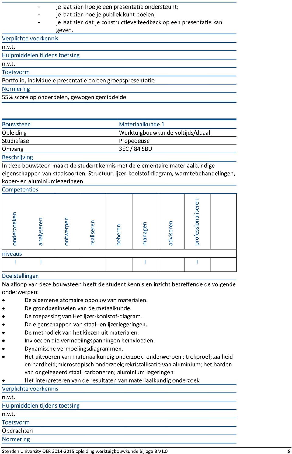 eigenschappen van staalsoorten.