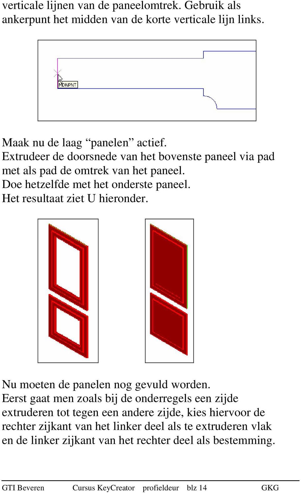 Het resultaat ziet U hieronder. Nu moeten de panelen nog gevuld worden.