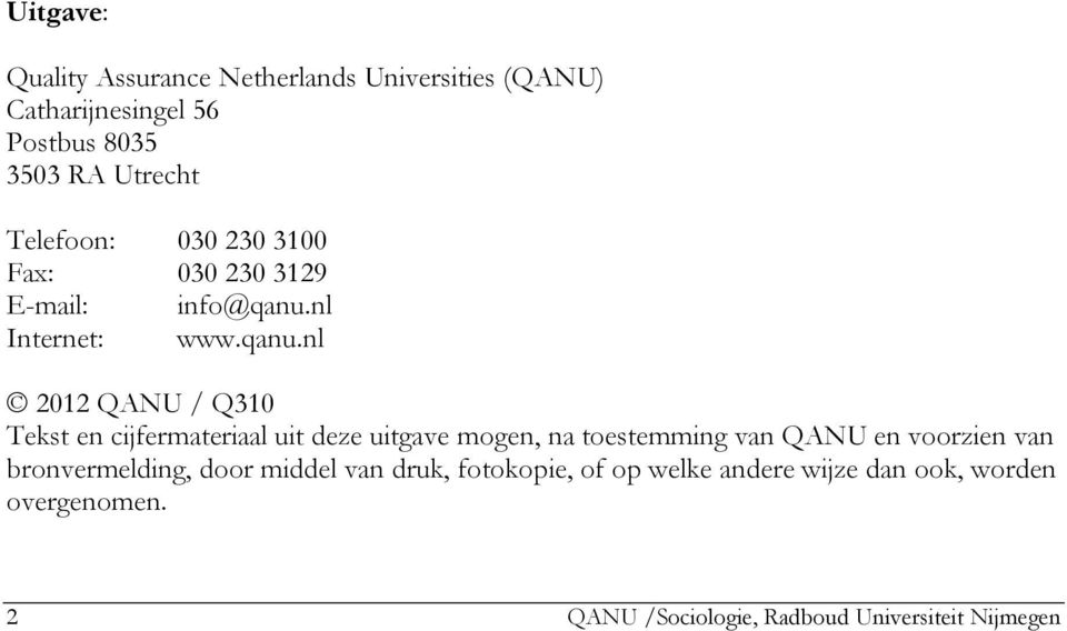 nl Internet: www.qanu.