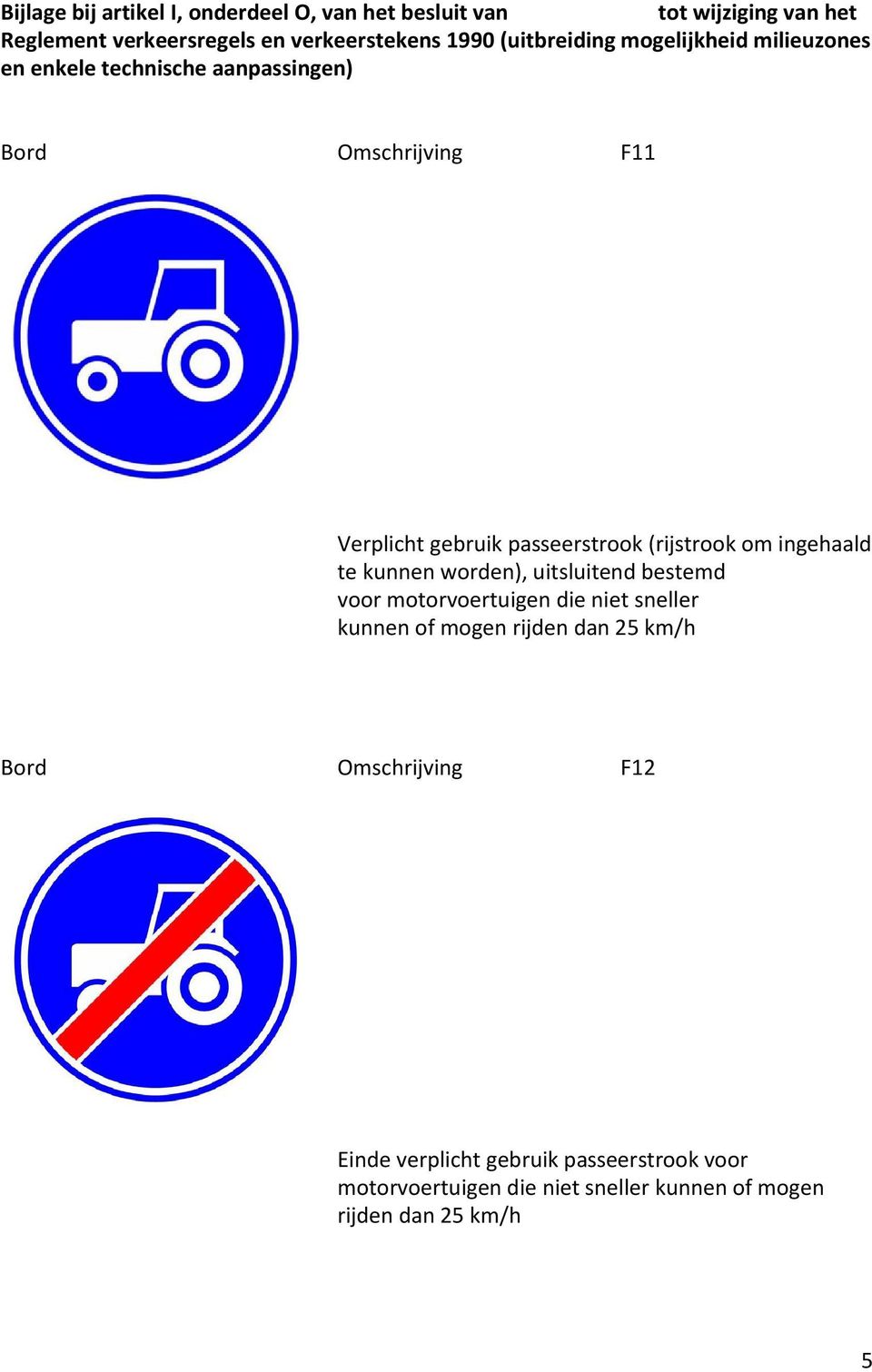 (rijstrook om ingehaald te kunnen worden), uitsluitend bestemd voor motorvoertuigen die niet sneller kunnen of mogen rijden dan 25