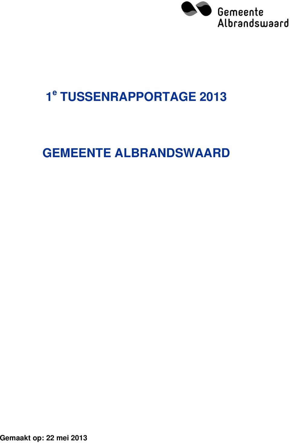 2013 GEMEENTE