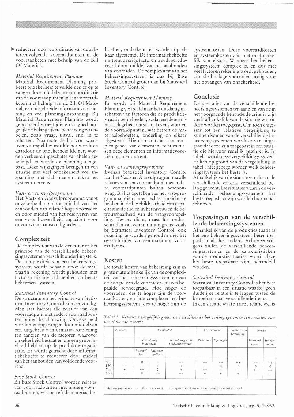 behulp van de Bill Of Material, een uitgebreide informatievoorziening en veel planningsinspanning.