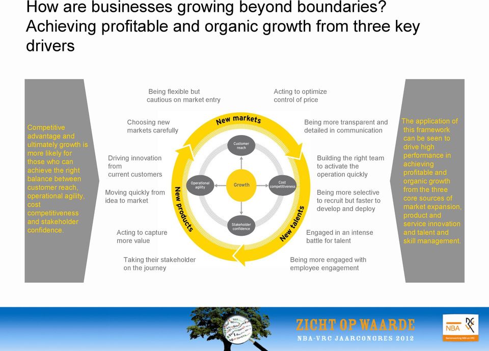 likely for those who can achieve the right balance between customer reach, operational agility, cost competitiveness and stakeholder confidence.