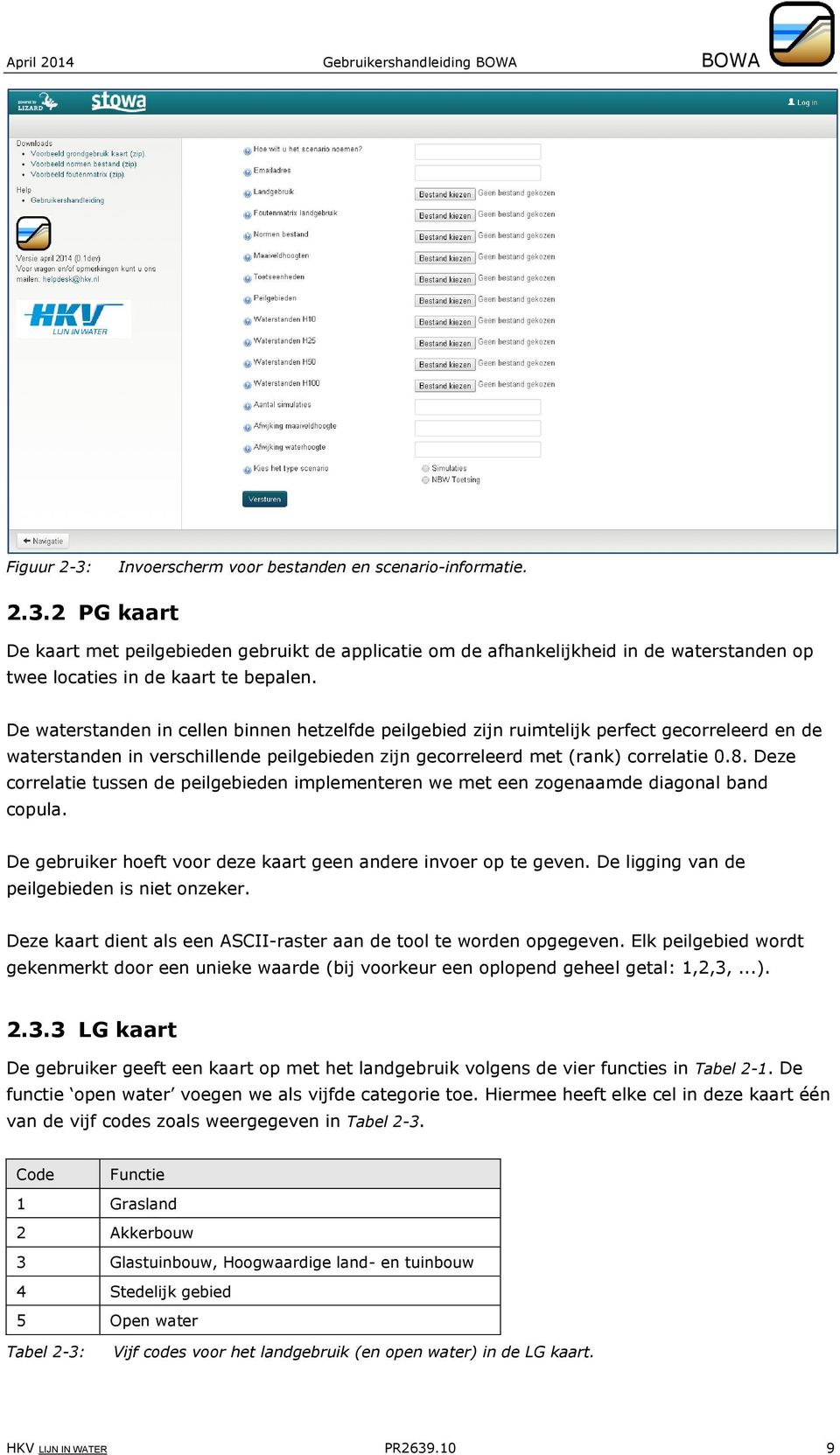 Deze correlatie tussen de peilgebieden implementeren we met een zogenaamde diagonal band copula. De gebruiker hoeft voor deze kaart geen andere invoer op te geven.