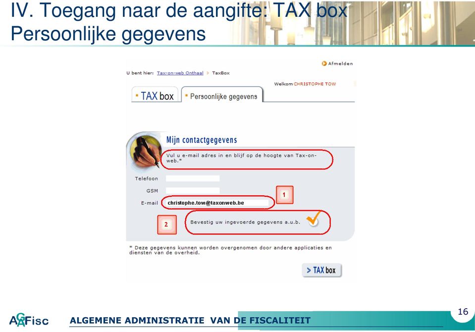 aangifte: TAX