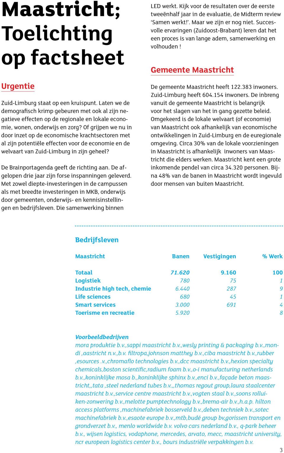 Of grijpen we nu in door inzet op de economische krachtsectoren met al zijn potentiële effecten voor de economie en de welvaart van Zuid-Limburg in zijn geheel?