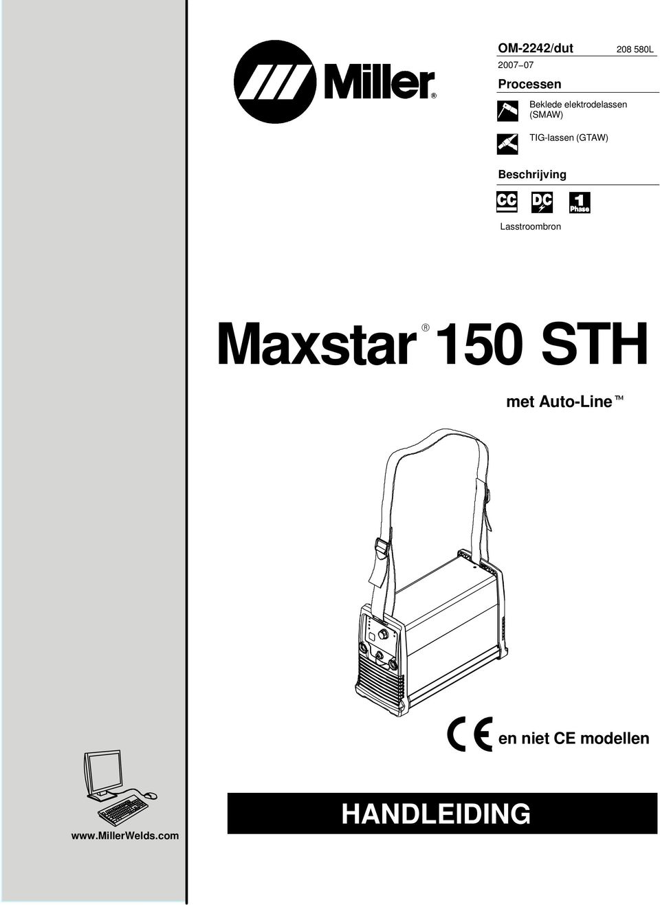 580L Beschrijving Lasstroombron Maxstar 150 STH