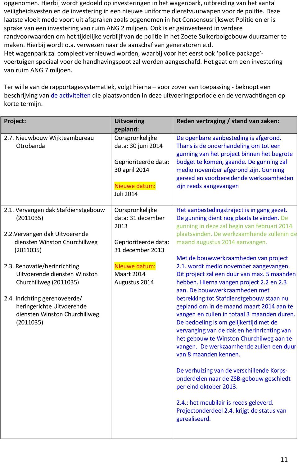 Ook is er geinvesteerd in verdere randvoorwaarden om het tijdelijke verblijf van de politie in het Zoete Suikerbolgebouw duurzamer te maken. Hierbij wordt o.a. verwezen naar de aanschaf van generatoren e.