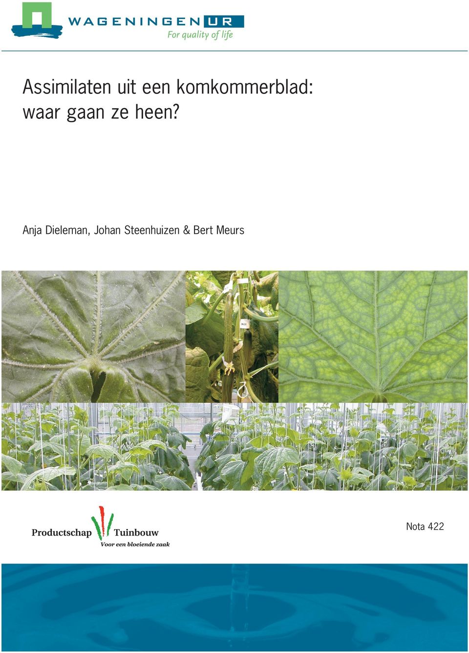 Assimilaten uit een komkommerblad: