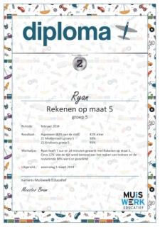 Ga naar Leerlingen en selecteer de juiste persoon. Klik op de knop Resultaten en ga naar het tabblad Diploma. De meest recente diploma komt direct in beeld.