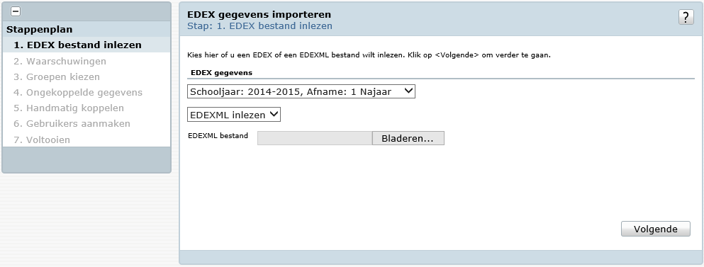 2.2 EDEXML gegevens inlezen EDEX staat voor EDucatieve EXport. EDEXML is de nieuwe variant van de EDEX. EDEXML is een standaard die binnen het primair onderwijs veel gebruikt wordt.