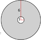 cm² 9 Bekijk de figuur. Je ziet een deel van een cirkel met een straal van 6 cm. Bereken de oppervlakte van de figuur. Rond je antwoord af op twee cijfers achter de komma.