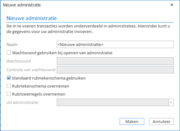 13.1.2 Nieuw Bij Cashflow Manager is er de mogelijkheid om meerdere administraties te beheren. In elk van deze administratie kunnen transacties geïmporteerd en beheerd worden van diverse rekeningen.