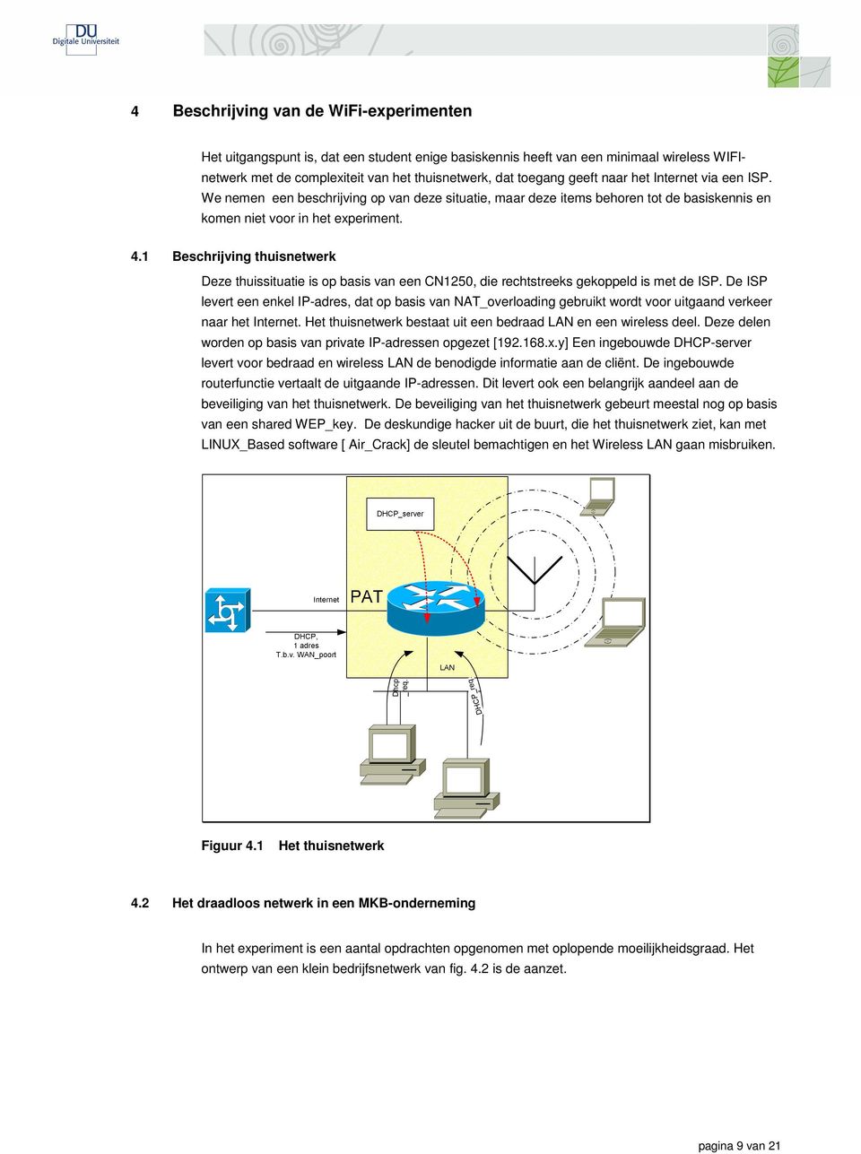 1 Beschrijving thuisnetwerk Deze thuissituatie is op basis van een CN1250, die rechtstreeks gekoppeld is met de ISP.