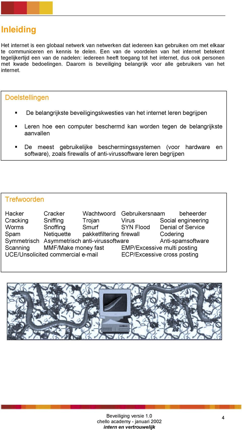 Daarom is beveiliging belangrijk voor alle gebruikers van het internet. Doelstellingen! De belangrijkste beveiligingskwesties van het internet leren begrijpen!