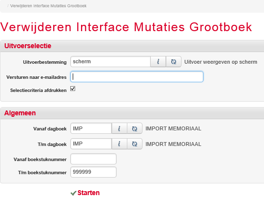 3.12.1 Inlezen interface grootboek Snelstart: vascii Met behulp van deze functie is het mogelijk de externe journaalpostgegevens in te lezen.