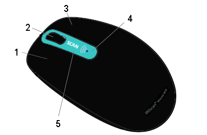 Sluit deze hiervoor aan op een computer met de bijgeleverde USB-kabel en schakel de computer in of sluit de IRIScan TM Mouse Wifi aan op een stopcontact.