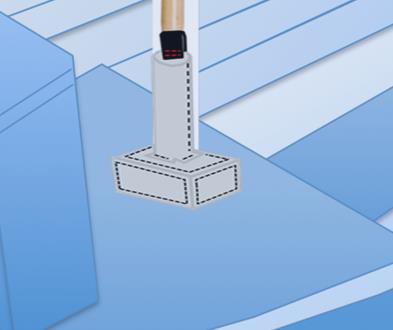 5.Lower pole-pads bepalen Zorg ervoor dat de lower pole-pads niet op