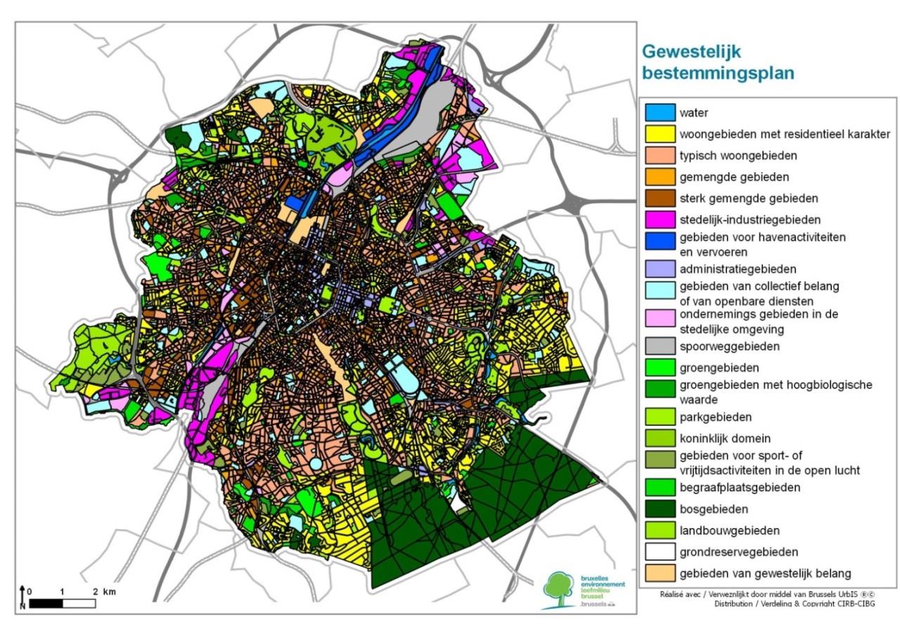 839 ha) (2010) Bronnen: BISA op basis van gegevens van de Administratie van het Kadaster (AKRED) en de ADSEI Kaart 2.